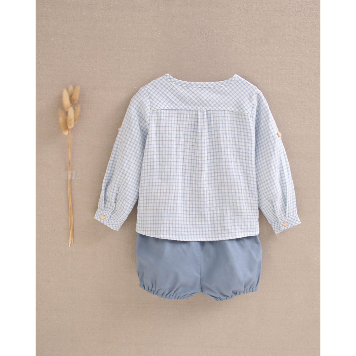 Set Baby Boy jasnoniebieska koszulka i szorty Vichy Vichy M19-21501394