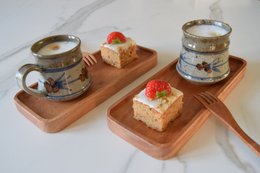 Handmade Tableware - Coffee Serving Tray 24x10 cm - Eco-friendly - Khaya Wood