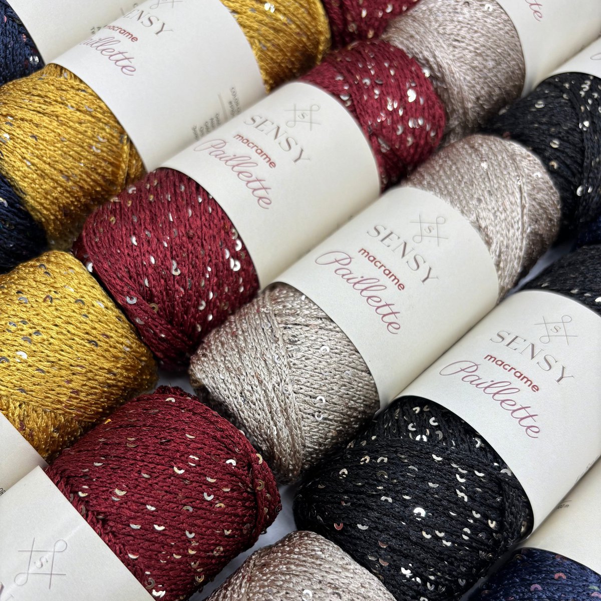 Sensy Paillette Macrame Cord - 109 Yards 100% polyester