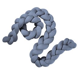 Paracolpi per letto intrecciato blu lavorato a maglia