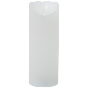 LED-KERZE AUS WEISSEM WACHS, MIT SCHALTER °7,5X20CM, BATTERIEN: 2XAA NICHT INKL. LL29445