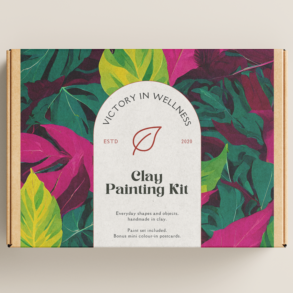Giant Jack Leaf Paint By Numbers Kit, DIY Nature Art for Adults and Kids, Easy to Paint with Numbers, Stress-Relieving Activity | by Victory In Wellness