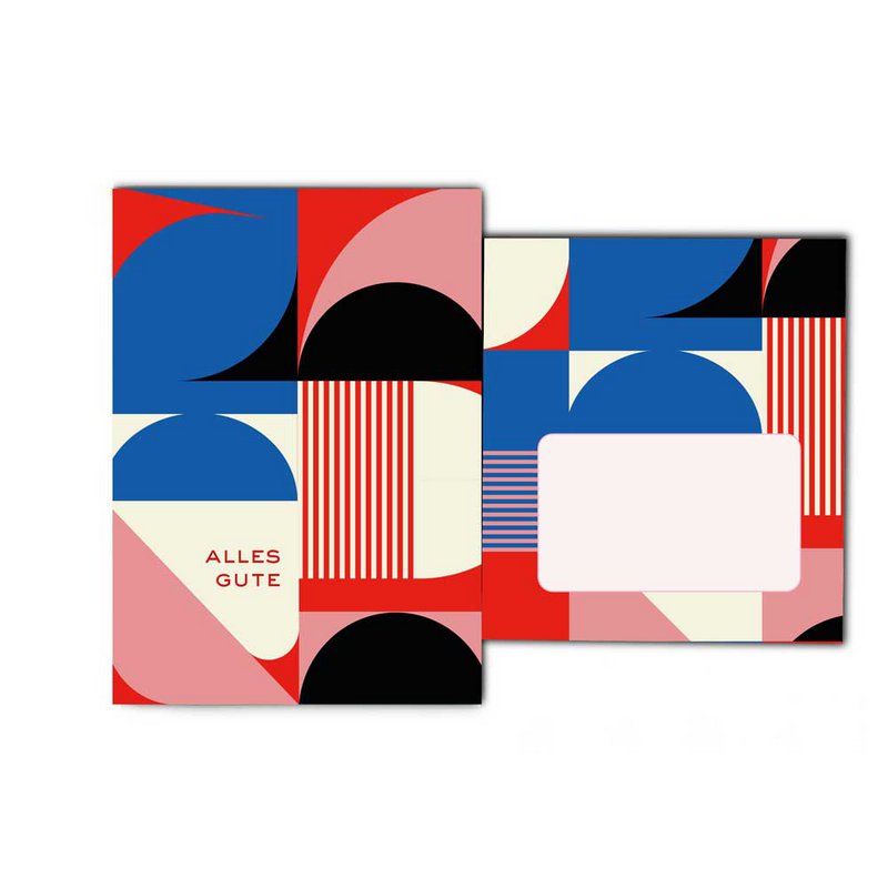 Greetings card with envelope colors pattern 007