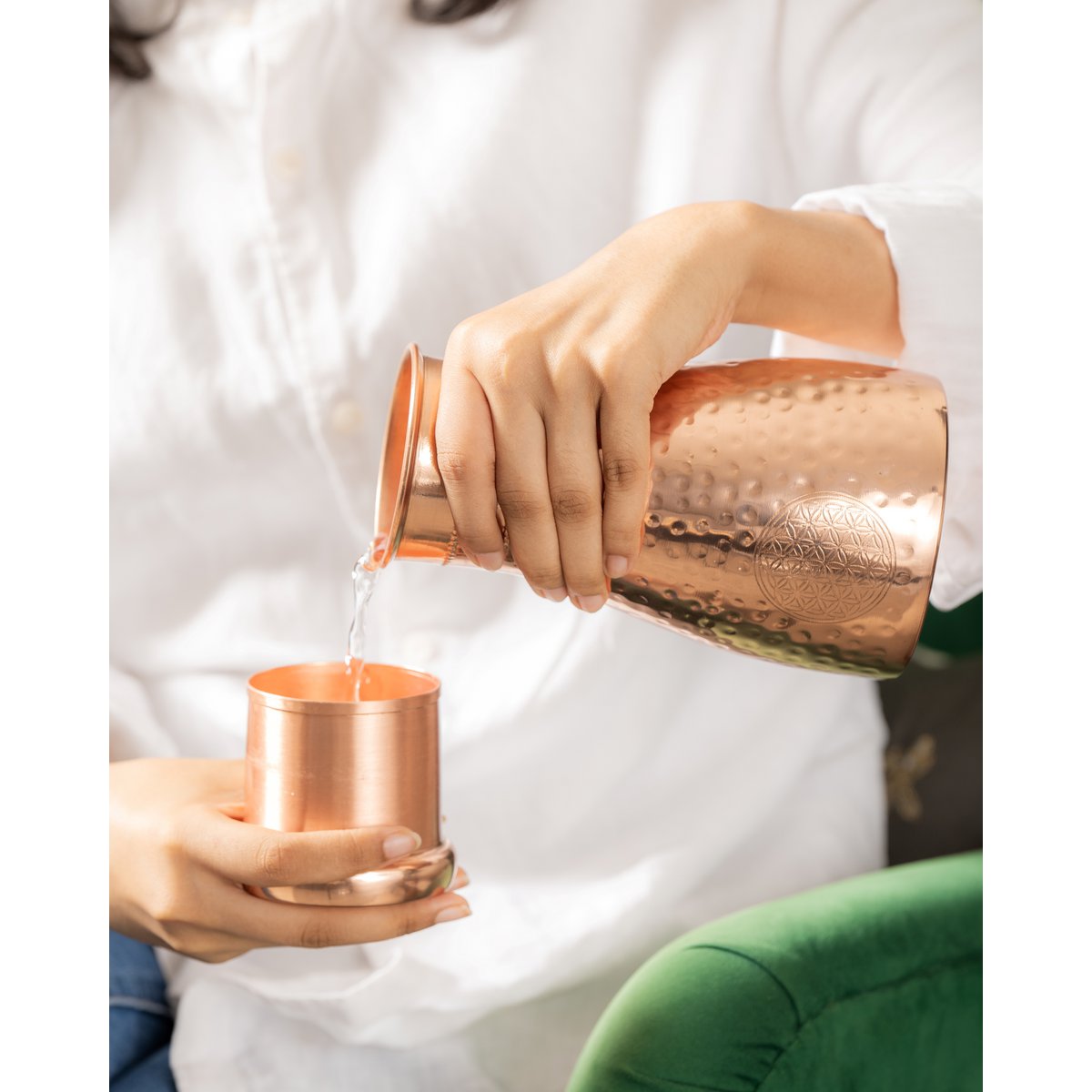 Flower of Life Copper Carafe 1000 ml