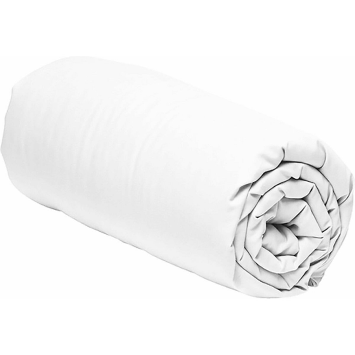 FITTED SHEET 160X200CM 100% COTTON PERCALE 80 THREADS/CM2 - 30CM CAP - UNI WHITE
