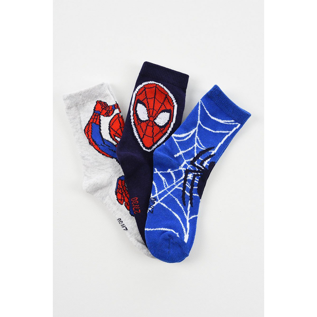 Kavel van 96 eenheden | Pak 3 Spiderman-sokken voor kinderen | Officieel gelicentieerde producten | SUN CITY-groep
