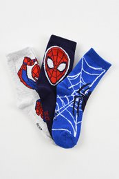 Partia 96 jednostek | Zestaw 3 skarpetek Spiderman dla dzieci | Oficjalnie licencjonowane produkty | Grupa SUN CITY