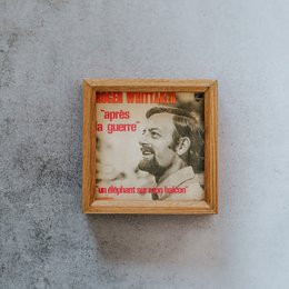 Håndlavet egramme til vinylvisning, vægmontering eller hyldebrug, minimalistisk musikrumindretning