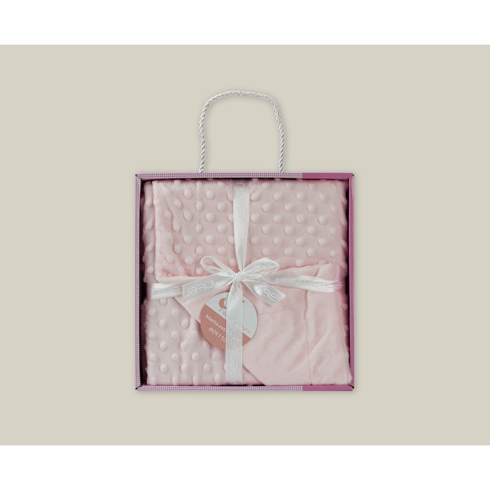 COUVERTURE A BULLES - 80 X 110 - POLAIRE CORAIL - ROSE
