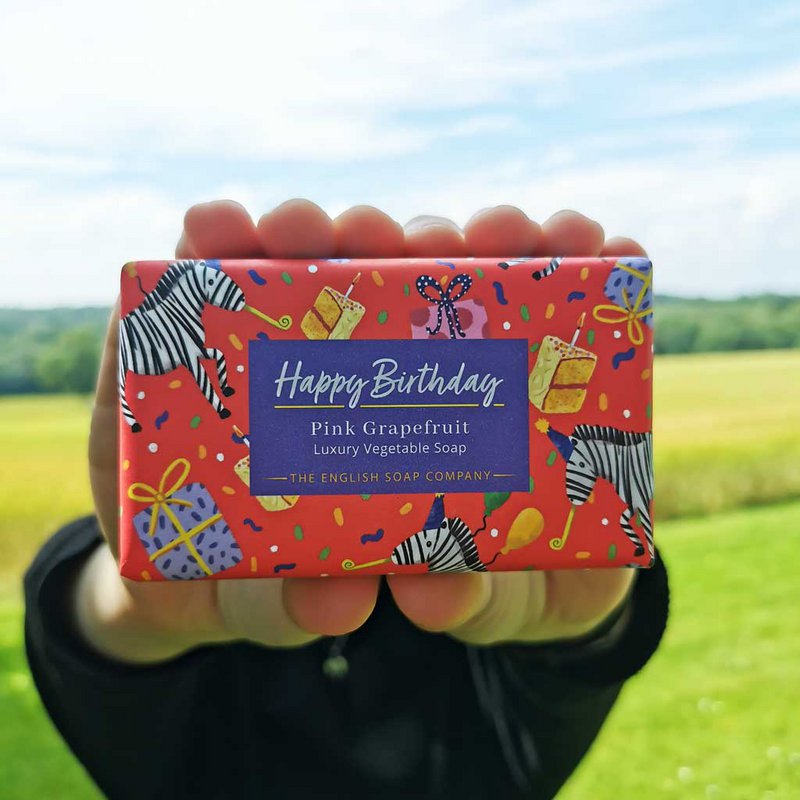 SAPONE INGLESE C° 190g zeep - Happy Birthday - Pompelmo Rosa.
