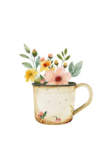 Bæredygtigt kort - kop blomster