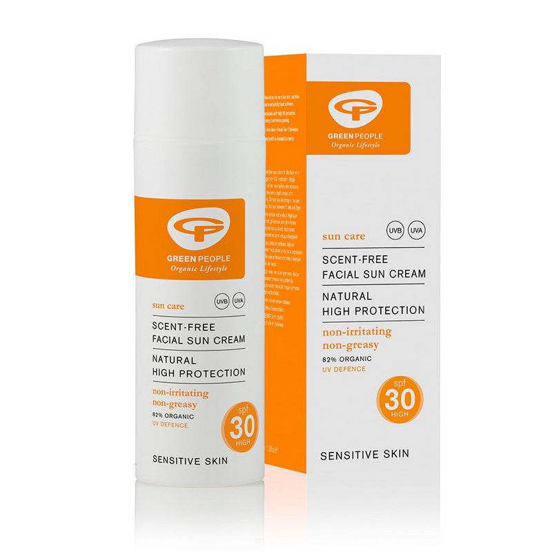 Green People Parfümfreier Sonnenschutz für das Gesicht SPF30