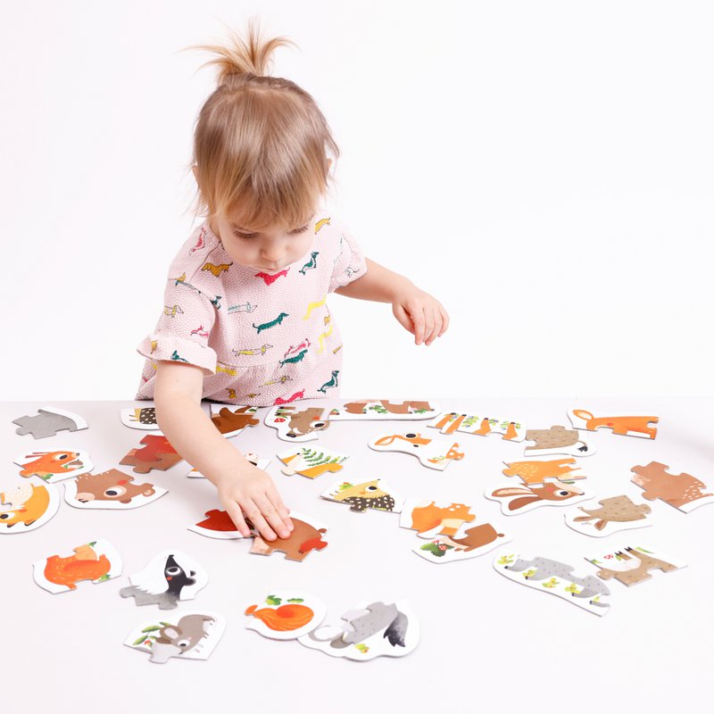 Puzzle progressivi Animali della foresta 2+