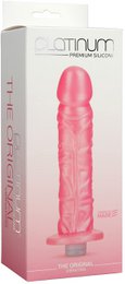 Doc Johnson Platinum - The Original Vibrator - Premium Silicone Dildo - Pink - 8 Inch - 0105-02 -Bx