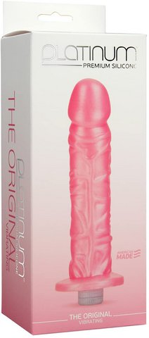 Doc Johnson Platinum - Der ursprüngliche Vibrator - Premium -Silikondildo - Pink - 8 Zoll - 0105-02 -BX