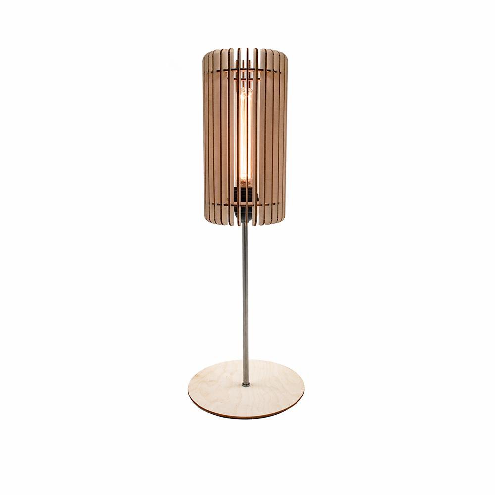 Lámpara de noche Tubo - Madera natural