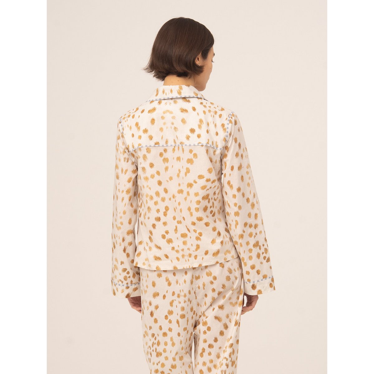 White Bambi Deer Print Pyjama Shirt