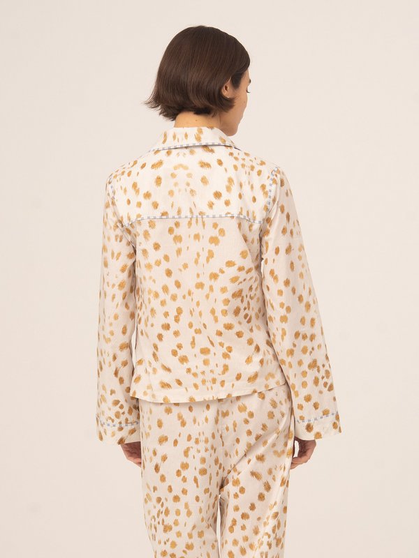 Camicia pigiama bianca con stampa cervo Bambi