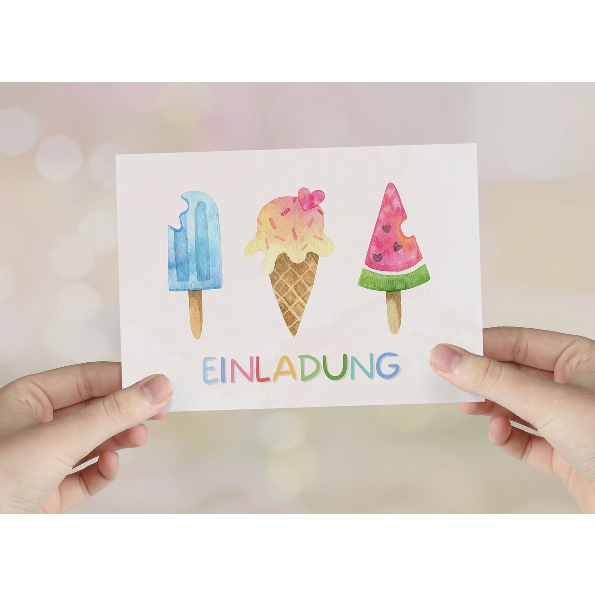 Tarjetas de invitación para fiesta de cumpleaños de helado para niñas y niños, tarjetas de invitación de helado para que los niños llenen con sobres para fiesta de cumpleaños de helado