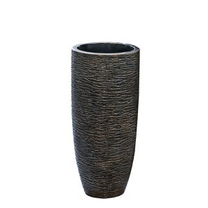 Poly/fiberglass planter "Giant" antique bronze H.90cm