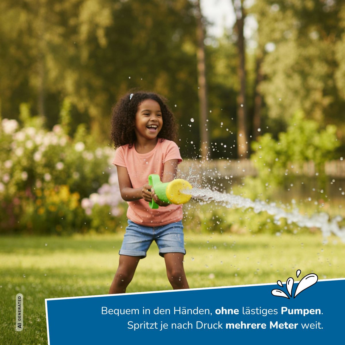 Pistolet na wodę Water Shooter 30 cm, rozpyla do 12 m, 3 kolory różne
