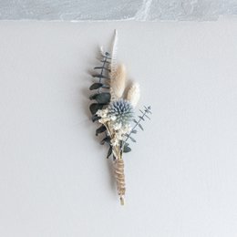 Pin brudgom jeg bedste mand jeg tørrede blomster eukalyptus kugle tidsel