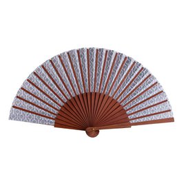 Zellige Mosaic Satin Hand Fan Zafira 23 cm