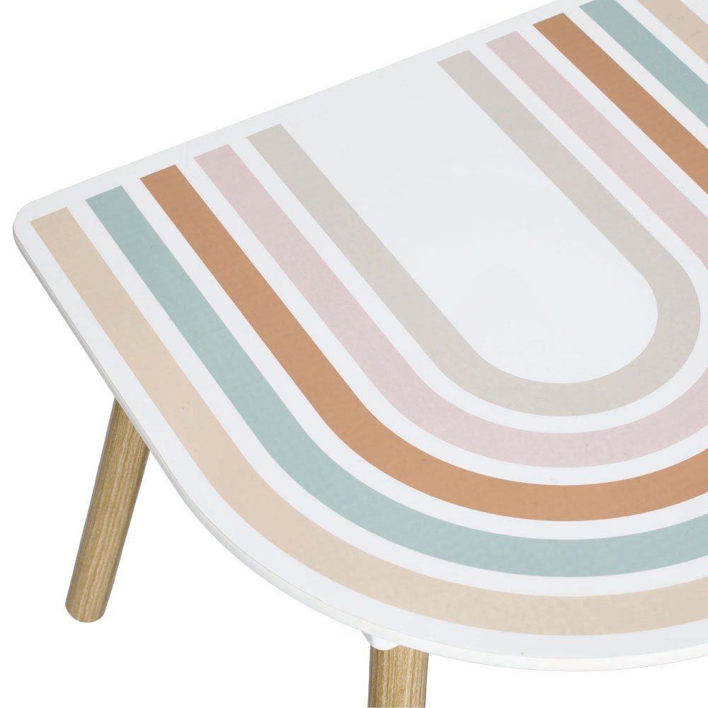 Children's seating set "Rainbow", 3-piece, MDF/pine FSC 100%