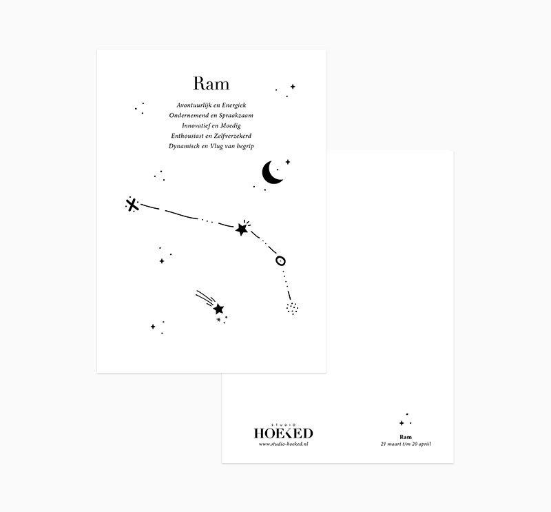 Postcard | Zodiac Sign | Ram
