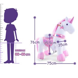 Ponycykelstur på Toy Pink Unicorn | Alder 3-4 | Plush Animal Riding Toy | Klassiske u bedste gaver