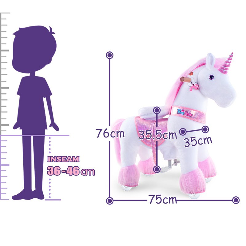 Ponycykelstur på Toy Pink Unicorn | Alder 3-4 | Plush Animal Riding Toy | Klassiske u bedste gaver