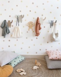 Muursticker met aquarel stippen