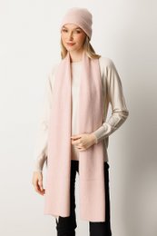 Diana Beanie & Scarf Cashmere Set Pink
