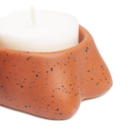 CONFEZIONE DA 2 PORTACANDELA TITS TERRACOTTA MISURA PICCOLA HF