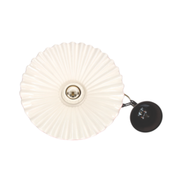 Pendant chandelier d 30 cm pink edge with ceramic chain