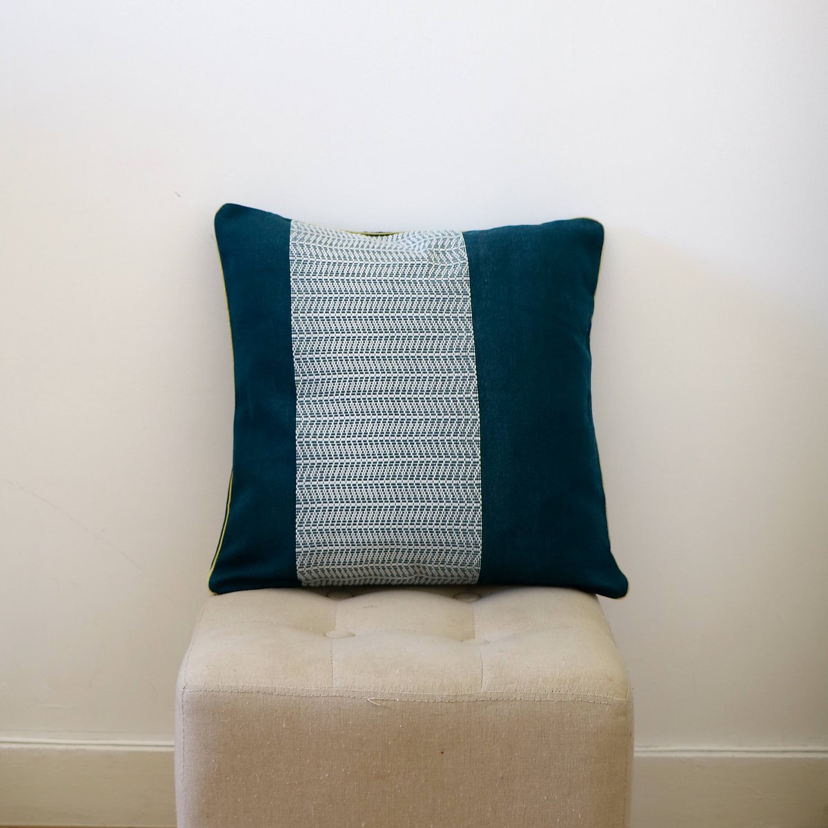 Ami H'Yut blue decorative cushion cover