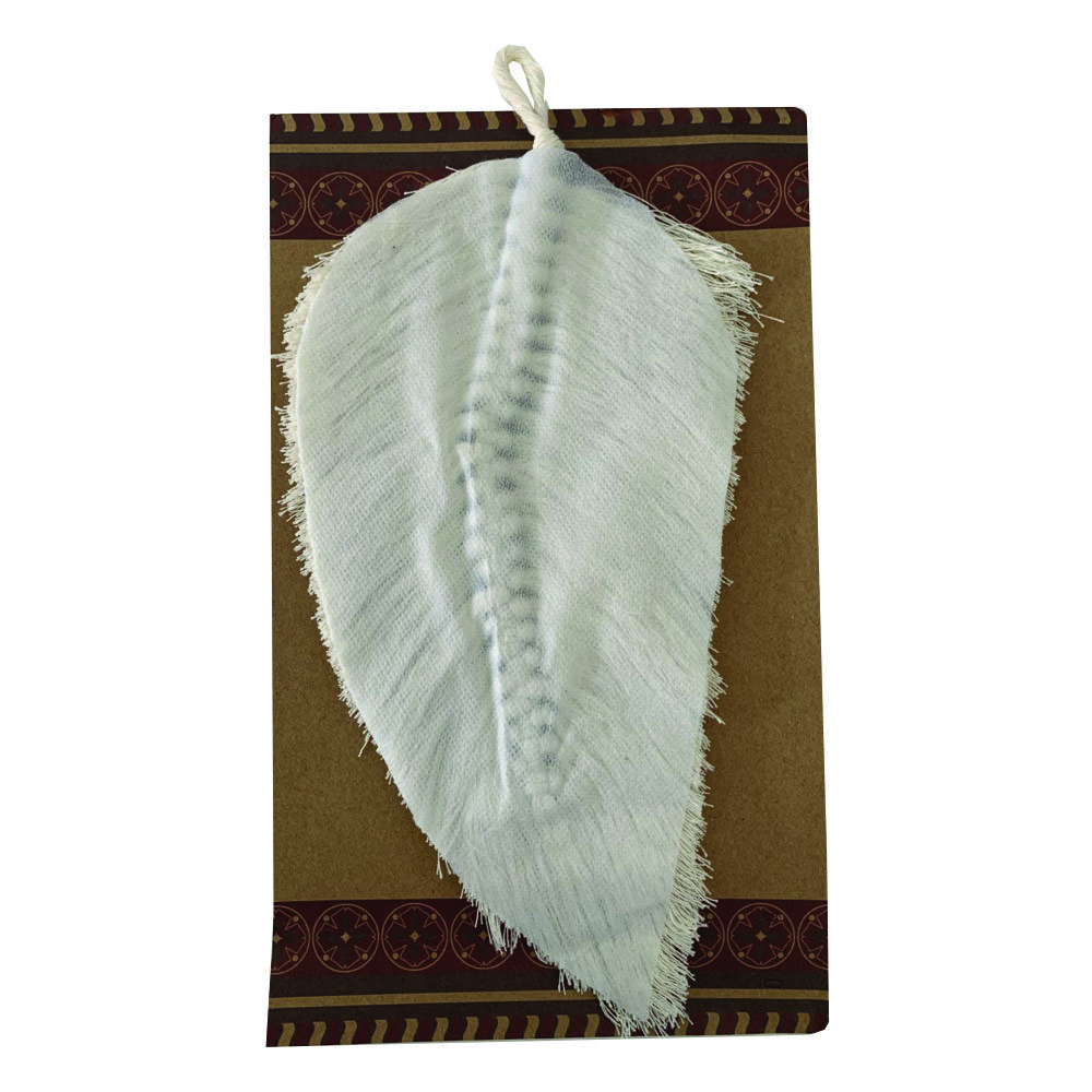 Decoración de pared macramé Pluma Blanco