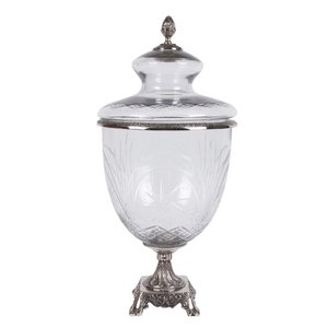 Vase aus Glas mit Deckel Allu Ø24 cm