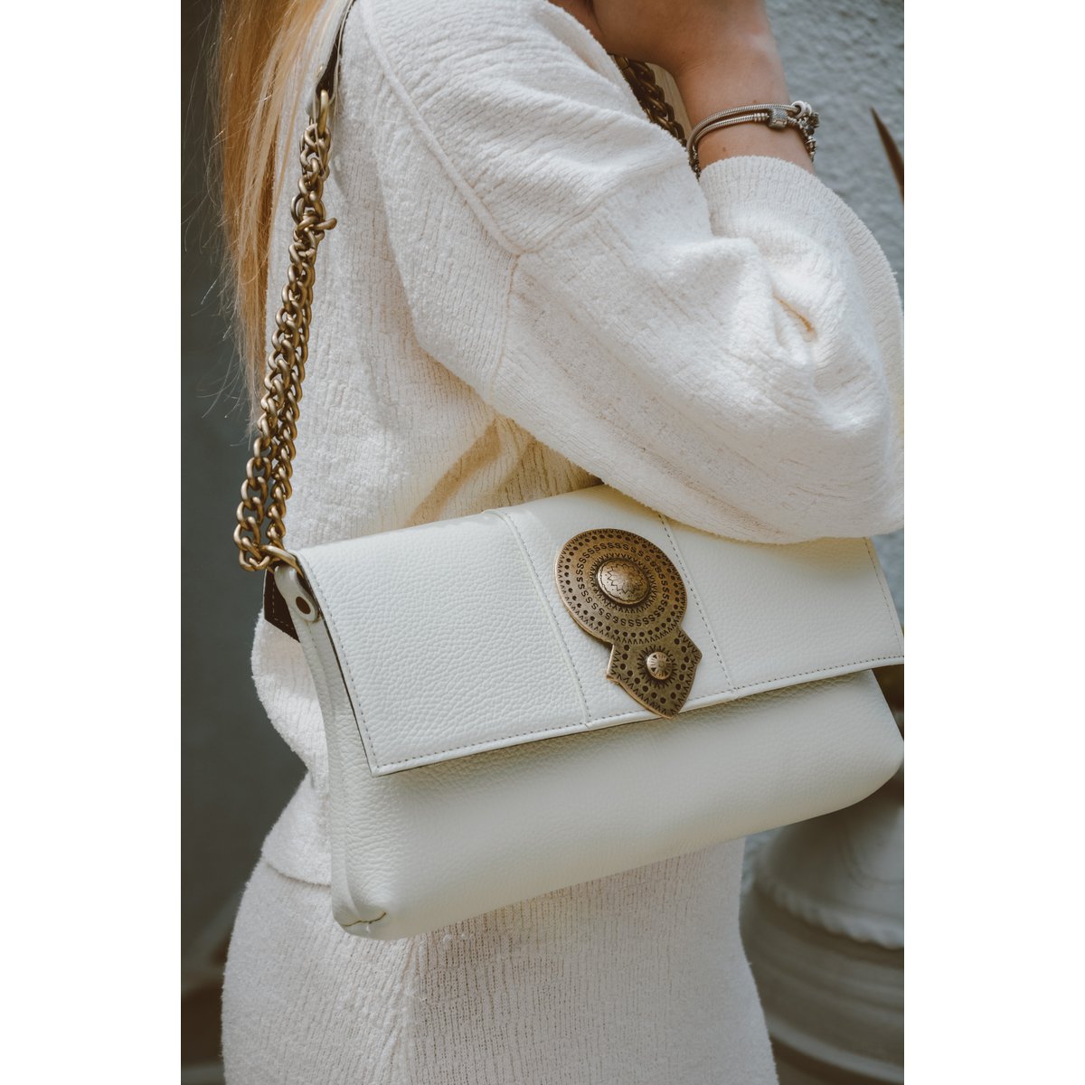 Skórzana Torba Na Ramię Aurora - Mocca Suede