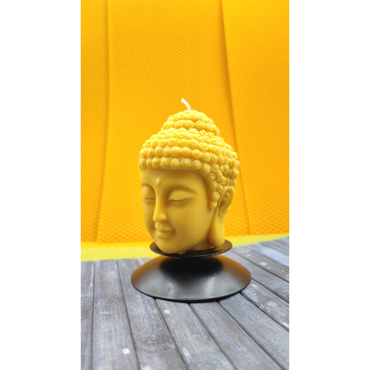 Beeswax and Soy Buddha Shaped Candle