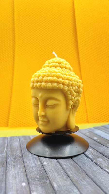 Beeswax and Soy Buddha Shaped Candle