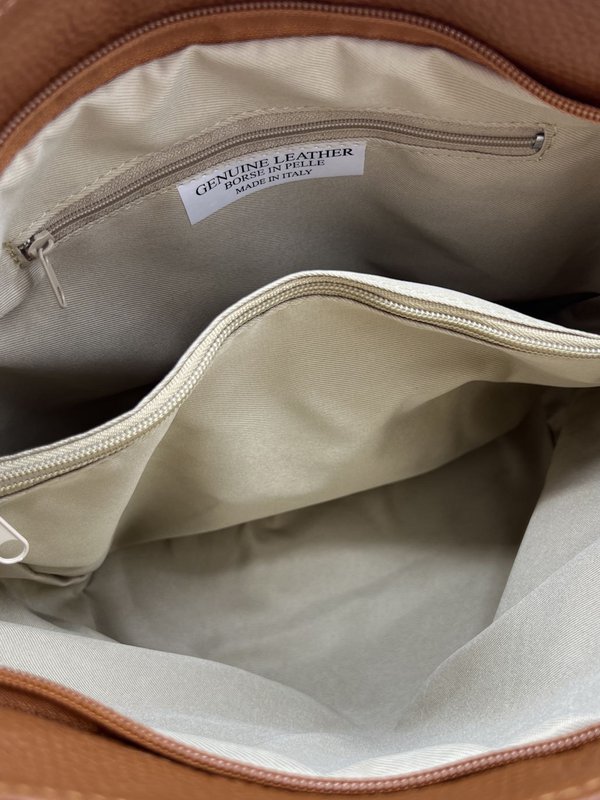 Borsa a tracolla da donna in vera pelle, Made in Italy, art. 112453Nuovo