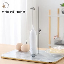 Batidor de huevos portátil, modelo de Batería de PC, batidor de espuma, cocina, automático, café, leche, espuma, herramientas para batir, 1 Batería de PC
