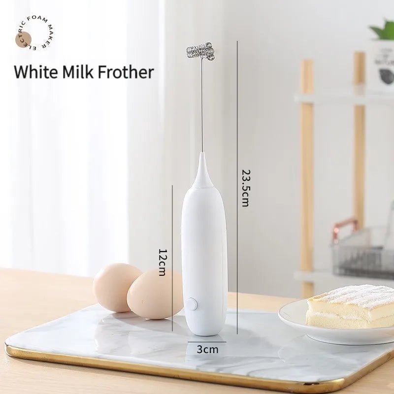 Batidor de huevos portátil, modelo de Batería de PC, batidor de espuma, cocina, automático, café, leche, espuma, herramientas para batir, 1 Batería de PC