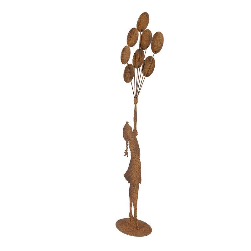 Dekoration Bild Kind 27x12x80 cm Brown Metall