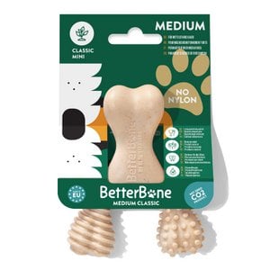BetterBone Kauspielzeug Kauknochen - Mini Medium Classic (ohne Nylon, CO2 neutral in Europa hergestellt)
