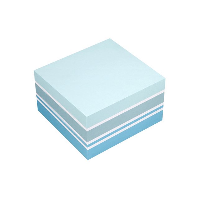 Info notes 75x75mm assorti blok a 400 vel wit, 3 soorten blauw