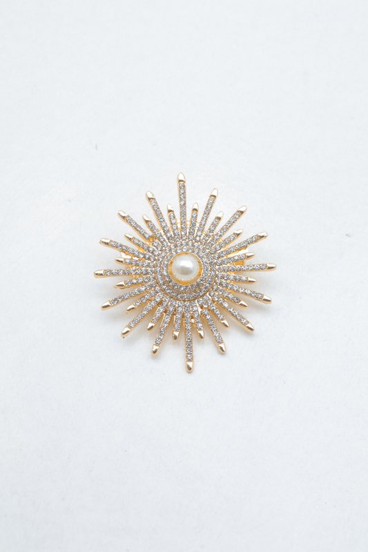 Broche fantaisie en laiton