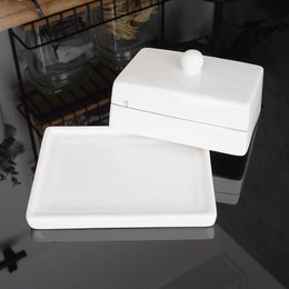 Butterschüssel Keramik weißes Herz