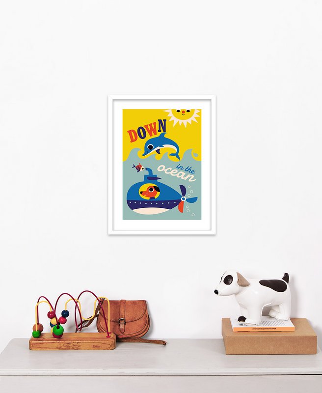 Affiche- Down in the ocean